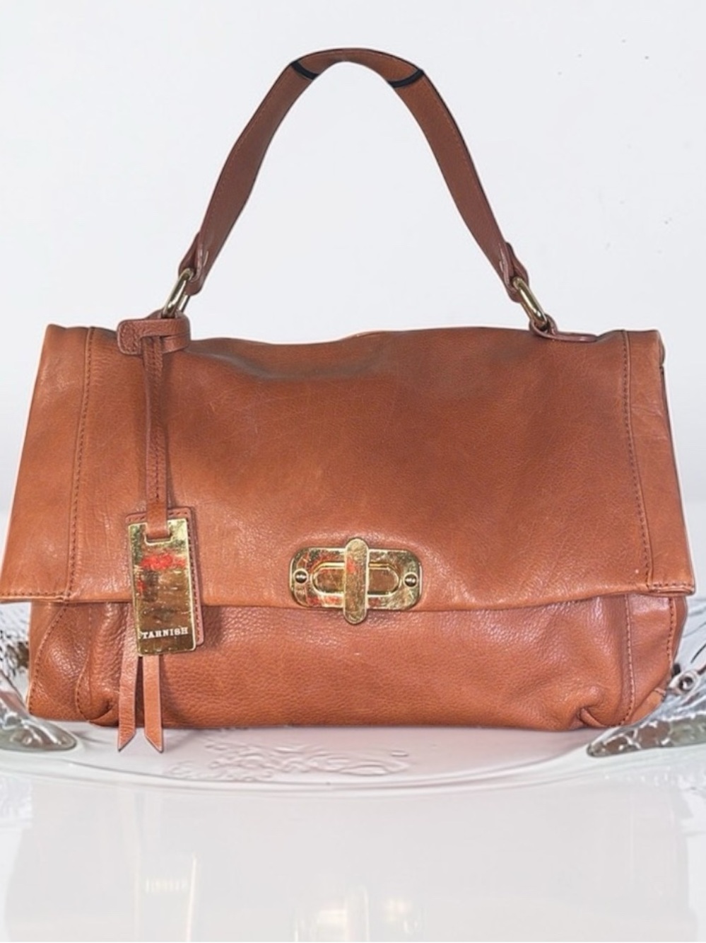 TARNISH Large Leather Hobo Satchel Carry All Bag